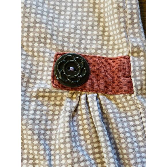 Matilda Jane Shirt Girls 8 Happy Fall Ya'll Long Sleeve Button Detail Floral - Picture 3 of 5